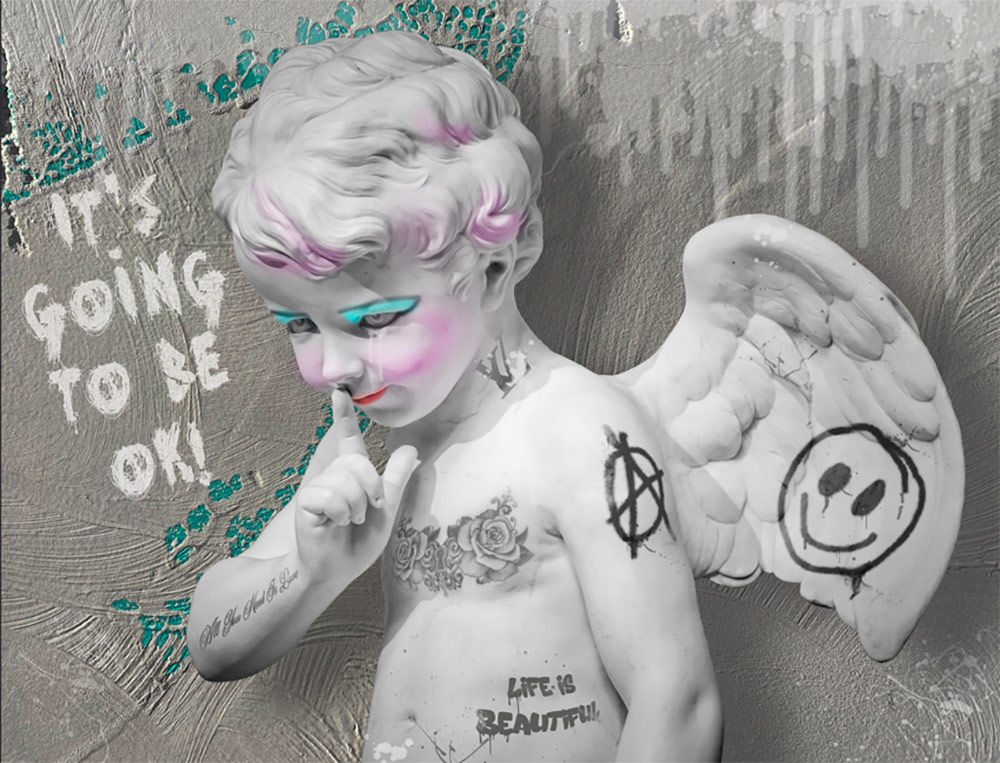 It's Gonna Be OK limited edition Fine Art Giclée print by Neil Pengelly celebrating individuality, confidence and LGBTQ+ pride.