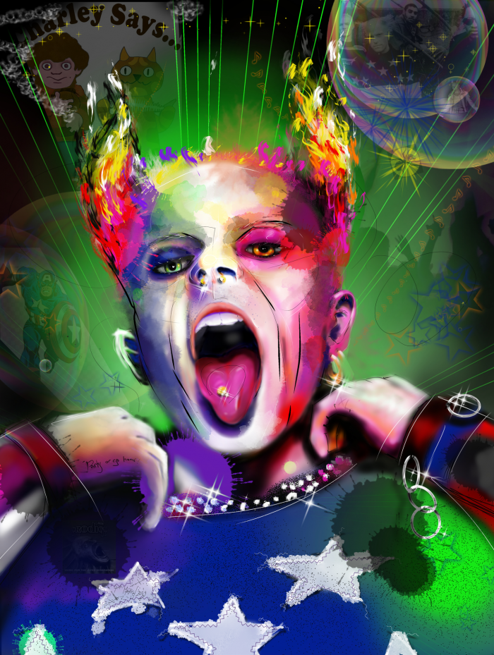 Firestarter limited edition Fine Art Giclée print by Neil Pengelly celebrating Keith Flint of The Prodigy through contemporary digital art.