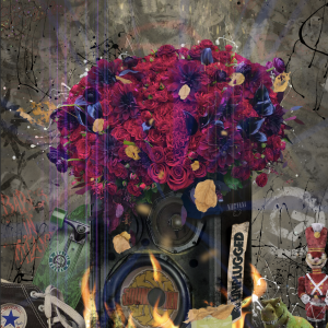 Seattle Bouquet limited edition Fine Art Giclée print by Neil Pengelly celebrating Seattle's grunge music scene through contemporary floral artwork.